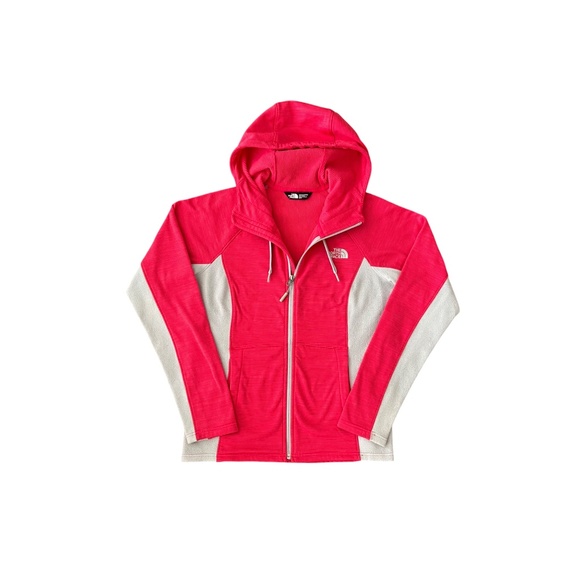 The North Face Womens Pink Full Zip Up Jacket Hoodie Size Medium - Picture 2 of 4